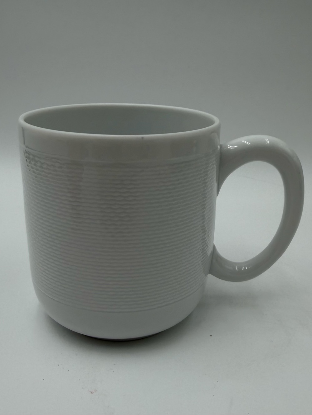 Bernardaud White Textured Ceramic Mug
